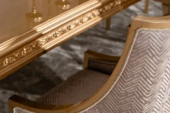 Casa Padrino Luxus Barock Esstisch Gold - Rechteckiger Barockstil Küchentisch - Luxus Esszimmer Möbel im Barockstil - Barock Esszimmer Möbel - Barock Einrichtung
