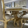 Casa Padrino Luxus Barock Esszimmer Set Creme / Weiß / Gold - 1 Esstisch & 10 Esszimmer Stühle
