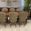 Casa Padrino Luxus Barock Esszimmer Stuhl Set Grau / Braun / Silber 52 x 55 x H. 100 cm - Barock Küchen Stühle 6er Set - Esszimmer Möbel im Barockstil
