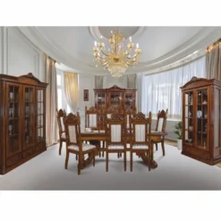 Casa Padrino Luxus Barock Esstisch Dunkelbraun / Braun 200-276 cm - Barock Möbel