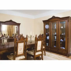 Casa Padrino Luxus Barock Esstisch Dunkelbraun / Braun 200-276 cm - Barock Möbel