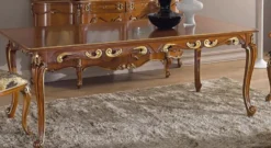 Casa Padrino Luxus Barock Esstisch Braun / Gold - Ausziehbarer Massivholz Esszimmertisch - Barock Esszimmer Möbel - Luxus Qualität - Made in Italy