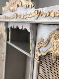 Casa Padrino Luxus Barock Esszimmer Schrank Antik Grau / Antik Gold