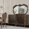 Casa Padrino Luxus Barock Esszimmer Stuhl 6er Set Grau / Braun / Gold - Prunkvolle Barockstil Küchen Stühle - Luxus Esszimmer Möbel im Barockstil - Barock Esszimmer Möbel - Barockstil Möbel