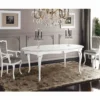 Casa Padrino Luxus Barock Esszimmer Stuhl mit Armlehnen Silber / Schwarz / Weiß / Silber - Made in Italy