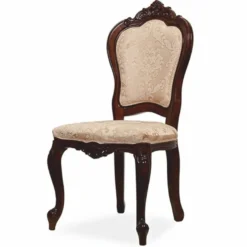 Casa Padrino Luxus Barock Esszimmer Stuhl 6er Set mit Muster Beige / Braun H. 103 cm
