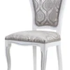 Casa Padrino Luxus Barock Esszimmer Stuhl 8er Set Grau / Weiß H. 107 cm - Barock Esszimmer Möbel