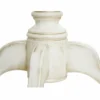 Casa Padrino Luxus Barock Esstisch Weiß / Gold 100-140 cm - Barock Esszimmer Möbel