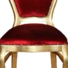 Casa Padrino Luxus Barock Esszimmer Set Bordeauxrot / Gold 45 x 46 x H. 99 cm - 6 handgefertigte Esszimmerstühle - Barock Esszimmermöbel