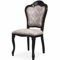 Casa Padrino Luxus Barock Esszimmer Stuhl Grau / Schwarz H. 107 cm - Barock Esszimmer Möbel