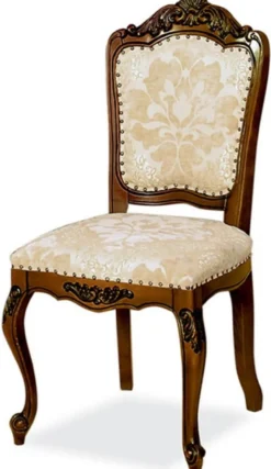 Casa Padrino Luxus Barock Esszimmer Stuhl Beige / Braun H. 103 cm - Barock Esszimmer Möbel