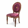 Casa Padrino Luxus Barock Esszimmer Stuhl Lila / Braun / Gold - Made in Italy