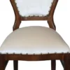 Casa Padrino Luxus Barock Esszimmer Set Creme / Braun 45 x 46 x H. 99 cm - 6 handgefertigte Esszimmerstühle - Barock Esszimmermöbel