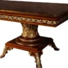 Casa Padrino Luxus Barock Esszimmer Set Gold / Braun - 1 Esstisch & 6 Esszimmerstühle - Edle Esszimmer Möbel im Barockstil