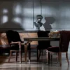 Casa Padrino Luxus Barock Esszimmer Set Bordeauxrot / Beige / Silber - 1 Barock Esstisch & 8 Barock Esszimmerstühle - Prunkvolle Esszimmer Möbel im Barockstil