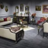 Casa Padrino Luxus Barock Esszimmer Set - 1 Esstisch & 6 Esszimmerstühle - Handgefertigte Esszimmer Möbel im Barockstil