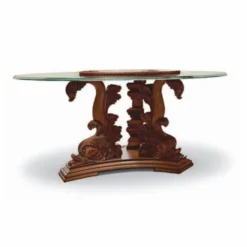 Casa Padrino Luxus Barock Esstisch Braun Ø 170 cm - Barock Möbel - Made in Italy
