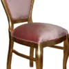 Casa Padrino Luxus Barock Esszimmer Set Rosa / Gold 45 x 46 x H. 99 cm - 6 handgefertigte Esszimmerstühle - Barock Esszimmermöbel