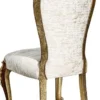 Casa Padrino Luxus Barock Esszimmer Stuhl Set Weiß / Gold / Braun / Gold 57 x 54 x H. 115 cm - Edles Küchen Stühle 6er Set im Barockstil - Barock Esszimmer Möbel