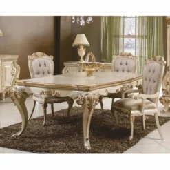 Casa Padrino Luxus Barock Esszimmer Set Grau / Creme / Gold - Barock Esszimmer Möbel