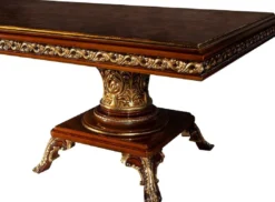 Casa Padrino Luxus Barock Esszimmer Set Braun / Gold - 1 Riesiger Barock Esstisch & 14 Barock Esszimmerstühle - Barock Esszimmer Möbel - Luxus Möbel im Barockstil - Edel & Prunkvoll