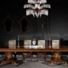 Casa Padrino Luxus Barock Esstisch Braun / Gold 350 x 120 x H. 80 cm - Massivholz Esszimmertisch - Esszimmer Möbel im Barockstil - Edel & Prunkvoll