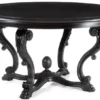 Casa Padrino Luxus Barock Esstisch Antik Schwarz Ø 150 cm - Made in Italy