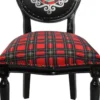 Casa Padrino Luxus Barock Esszimmer Set Schottland Frau Mehrfarbig / Schwarz 48 x 50 x H. 98 cm - 6 handgefertigte Esszimmerstühle - Barock Esszimmermöbel