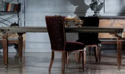 Casa Padrino Luxus Barock Esstisch Beige / Silber - Prunkvoller Massivholz Esszimmertisch im Barockstil - Barock Esszimmer Möbel