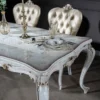 Casa Padrino Luxus Barock Esszimmer Stuhl Set Gold / Antik Weiß / Gold 57 x 65 x H. 113 cm - Küchen Stühle 6er Set - Barock Esszimmer Möbel - Edel & Prunkvoll