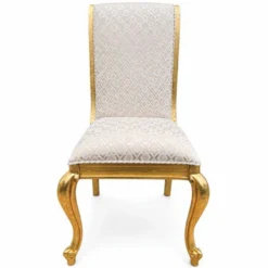 Casa Padrino Luxus Barock Esszimmer Stuhl 6er Set Weiß / Gold - Prunkvolle Barock Esszimmer Möbel