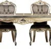 Casa Padrino Luxus Barock Esszimmer Stuhl 6er Set Lila / Antik Gold / Schwarz - Prunkvolle Barockstil Küchen Stühle - Luxus Barockstil Esszimmer Möbel - Barock Esszimmer Möbel - Barockstil Möbel