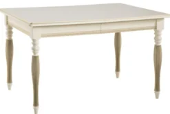 Casa Padrino Luxus Barock Esstisch Creme / Gold 130-330 x 100 x H. 77,5 cm - Ausziehbarer Küchentisch