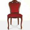 Casa Padrino Luxus Barock Esszimmer Stuhl Bordeauxrot / Braun H. 107 cm - Barock Möbel