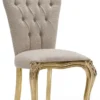 Casa Padrino Luxus Barock Esszimmer Stuhl 8er Set Grau / Gold - Prunkvolle Barockstil Küchen Stühle - Luxus Esszimmer Möbel im Barockstil - Barock Esszimmer Möbel - Barockstil Möbel