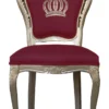 Casa Padrino Luxus Barock Esszimmerstuhl von Harald Glööckler Weinrot / Gold 48 x 54 x 105 cm