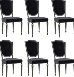 Casa Padrino Luxus Barock Esszimmer Stuhl Schwarz / Gold - Designer Stuhl - Luxus Qualität
