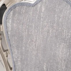 Casa Padrino Luxus Barock Esszimmer Stuhl 4er Set Grau / Hochglanz Beige 49,5 x 57 x H. 102,5 cm - Barockstil Küchen Stühle - Prunkvolle Luxus Esszimmer Möbel im Barockstil - Edel & Prunkvoll