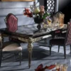 Casa Padrino Luxus Barock Esszimmer Set - Esstisch und 4 Esszimmerstühle - Esszimmermöbel im Barockstil