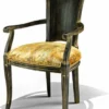 Casa Padrino Luxus Barock Esszimmer Stuhl mit Armlehnen Gold / Antik Schwarz - Made in Italy
