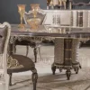 Casa Padrino Luxus Barock Esszimmer Stuhl 8er Set Grau / Braun / Gold H. 110 cm - Barock Esszimmer Möbel
