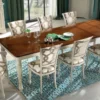 Casa Padrino Luxus Barock Esstisch ausziehbar & 8 Stühle - Made in Italy