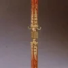 Casa Padrino Luxus Barock Garderobenständer Gold / Rot 40 x 40 x H. 175 cm - Edler Messing Kleiderständer - Barock Hotel Garderoben Möbel