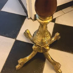 Casa Padrino Luxus Barock Garderobenständer Gold / Dunkelbraun H. 180 cm - Made in Italy