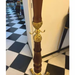 Casa Padrino Luxus Barock Garderobenständer Gold / Dunkelbraun H. 180 cm - Made in Italy