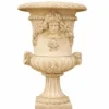 Casa Padrino Luxus Barock Garten Deko Keramik Blumentopf Antik Beige Ø 102 x H. 162 cm