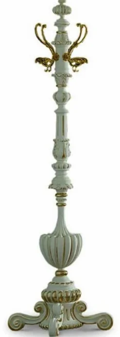 Casa Padrino Luxus Barock Garderobenständer Elfenbein / Gold H. 182 cm - Barock Möbel - Made in Italy