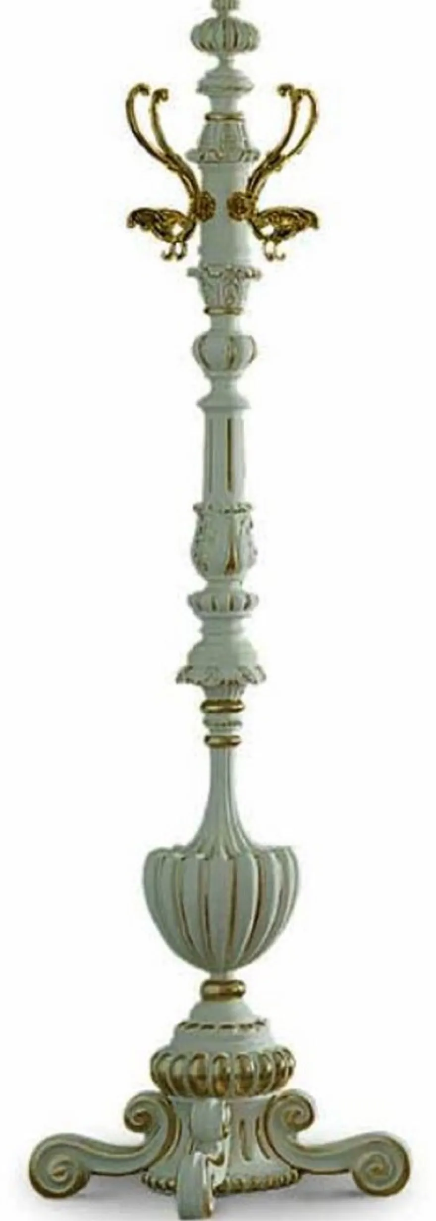 Casa Padrino Luxus Barock Garderobenständer Elfenbein / Gold H. 182 cm - Barock Möbel - Made in Italy