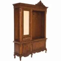 Casa Padrino Luxus Barock Garderobe Braun 162 x 45 x H. 230 cm - Barock Garderoben Möbel