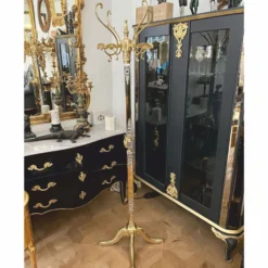 Casa Padrino Luxus Barock Garderobenständer Gold / Silber H. 180 cm - Made in Italy